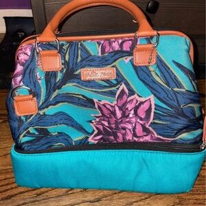 Artic Zone Teal and Pink Floral Cooler/Lunch Box